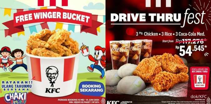 Promo KFC Juni 2024, Lakukan DP Ultah Chaki Birthday Dapat Free Winger Bucket