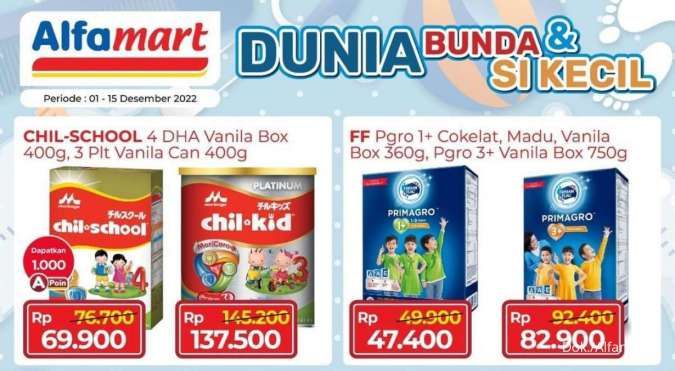 Promo Alfamart Terbaru sampai 15 Desember 2022, Harga Menarik untuk Beli Susu Anak