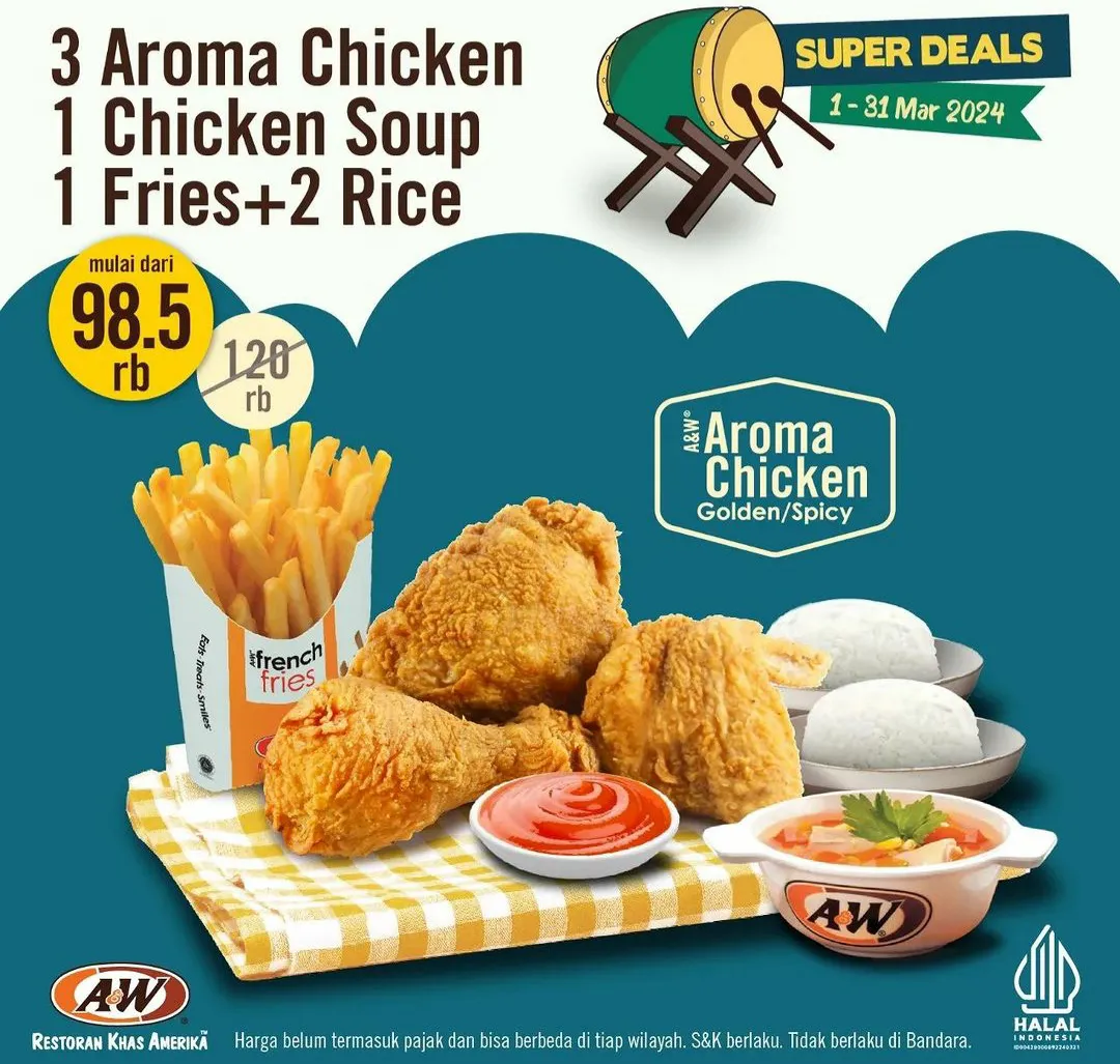 Promo AW Restoran Super Deals 1-31 Maret 2024