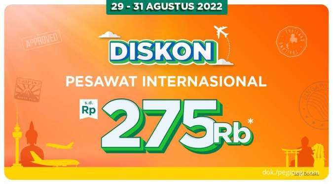 Promo Pegi ke Luar Negeri, Diskon Pesawat Internasional Rp 275.000 s.d 31 Agustus