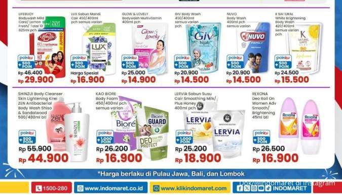 Promo Deterjen dan Sabun Mandi di Alfamart-Indomaret hingga Superindo, Ada Apa Saja?