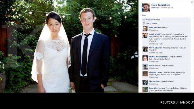 Kejutan, Zuckerberg menikahi sang pacar