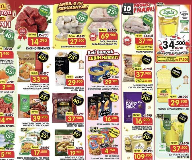 Promo Superindo Hari Ini 9-12 Februari 2026, Ada Beli 1 Gratis 1 dan Diskon 55%
