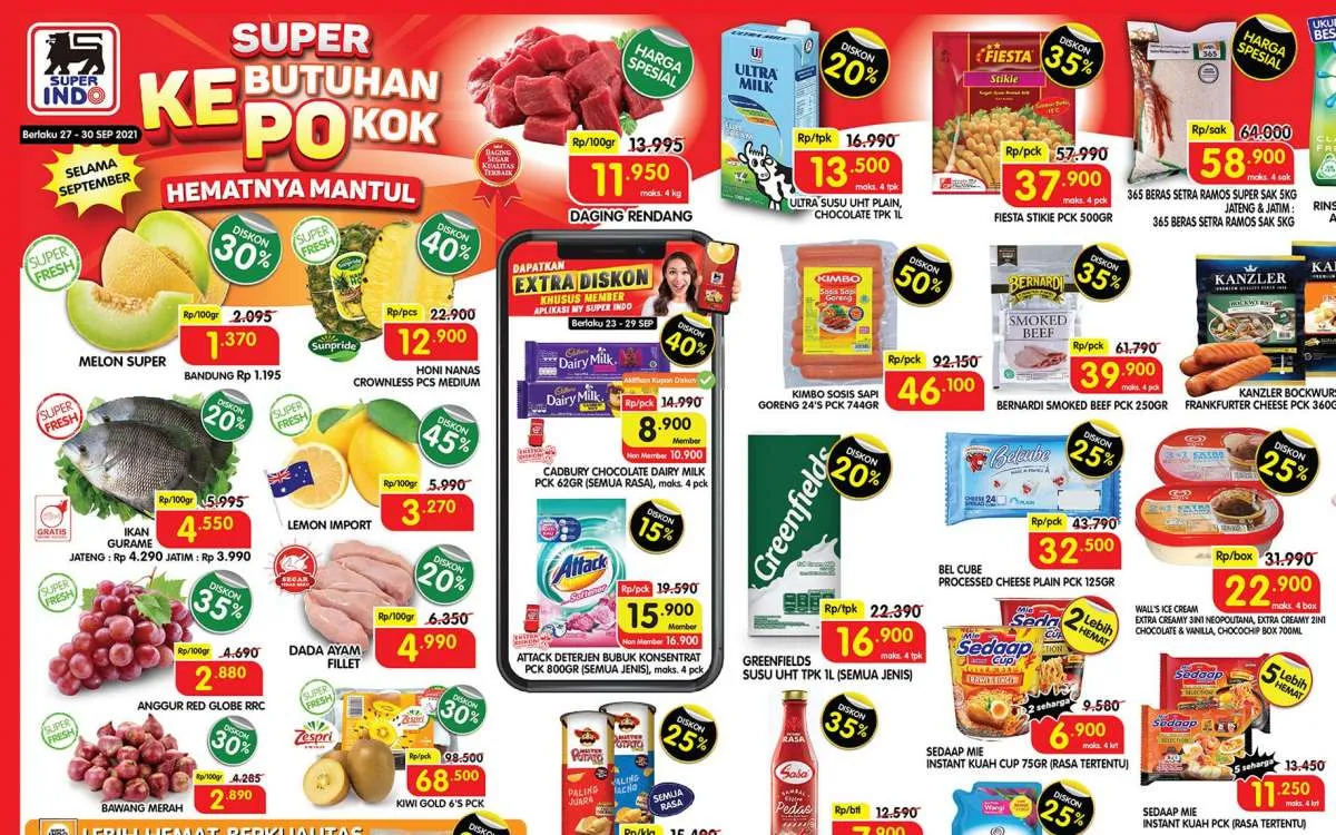 Promo Superindo weekdays 27-30 September 2021, diskon hari kerja!
