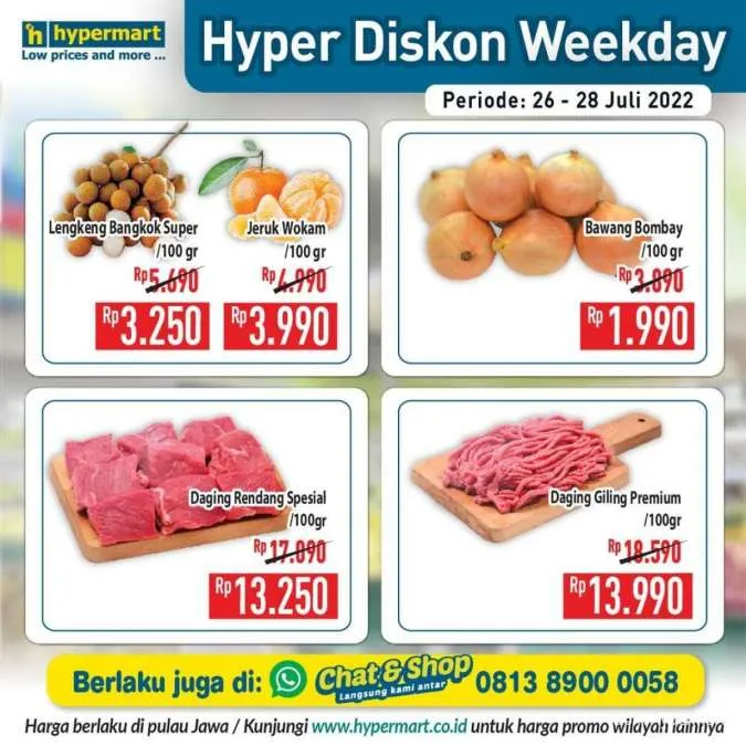 Promo Hypermart Hyper Diskon Weekday Periode 26-28 Juli 2022