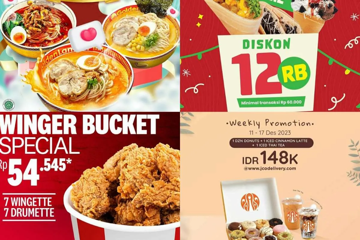 Kumpulan Promo 12.12 Makanan 2023: Diskon di KFC, Golden Lamian, Dcrepes, dan JCO