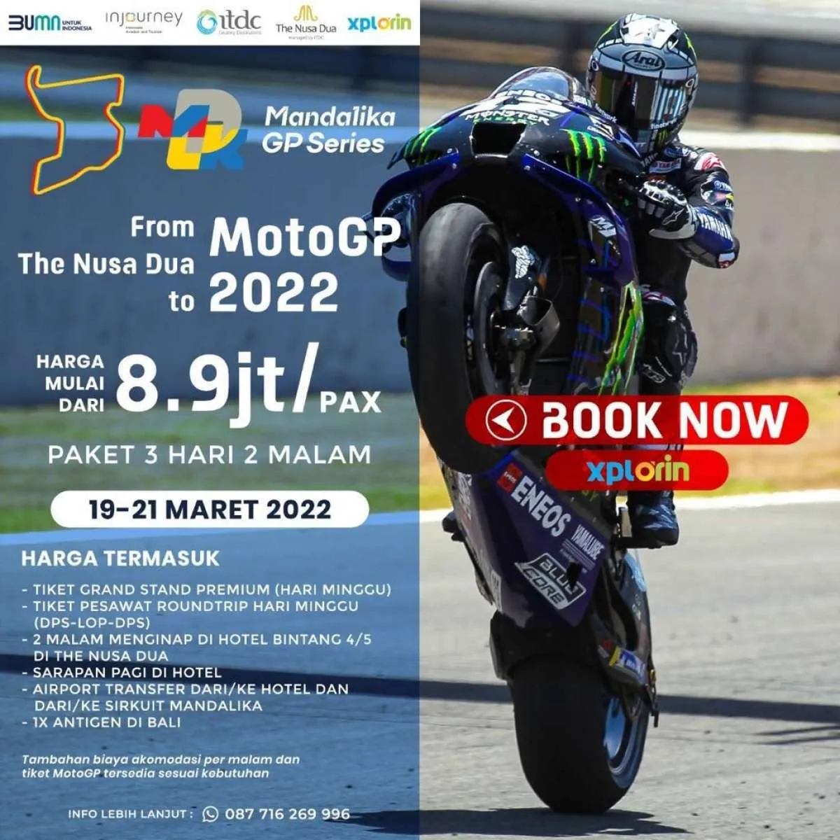 ITDC GROUP Luncurkan Paket Bundling Nonton MotoGP 2022 & Menginap Di The Nusa Dua