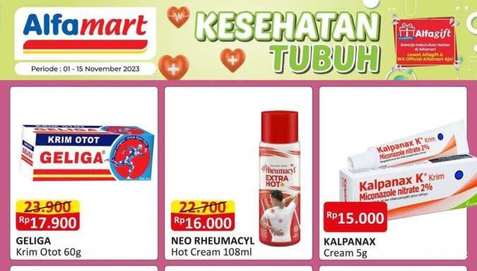 Promo Alfamart Edisi Kesehatan Tubuh s/d 15 November 2023, Ada Beli 2 Gratis 1!