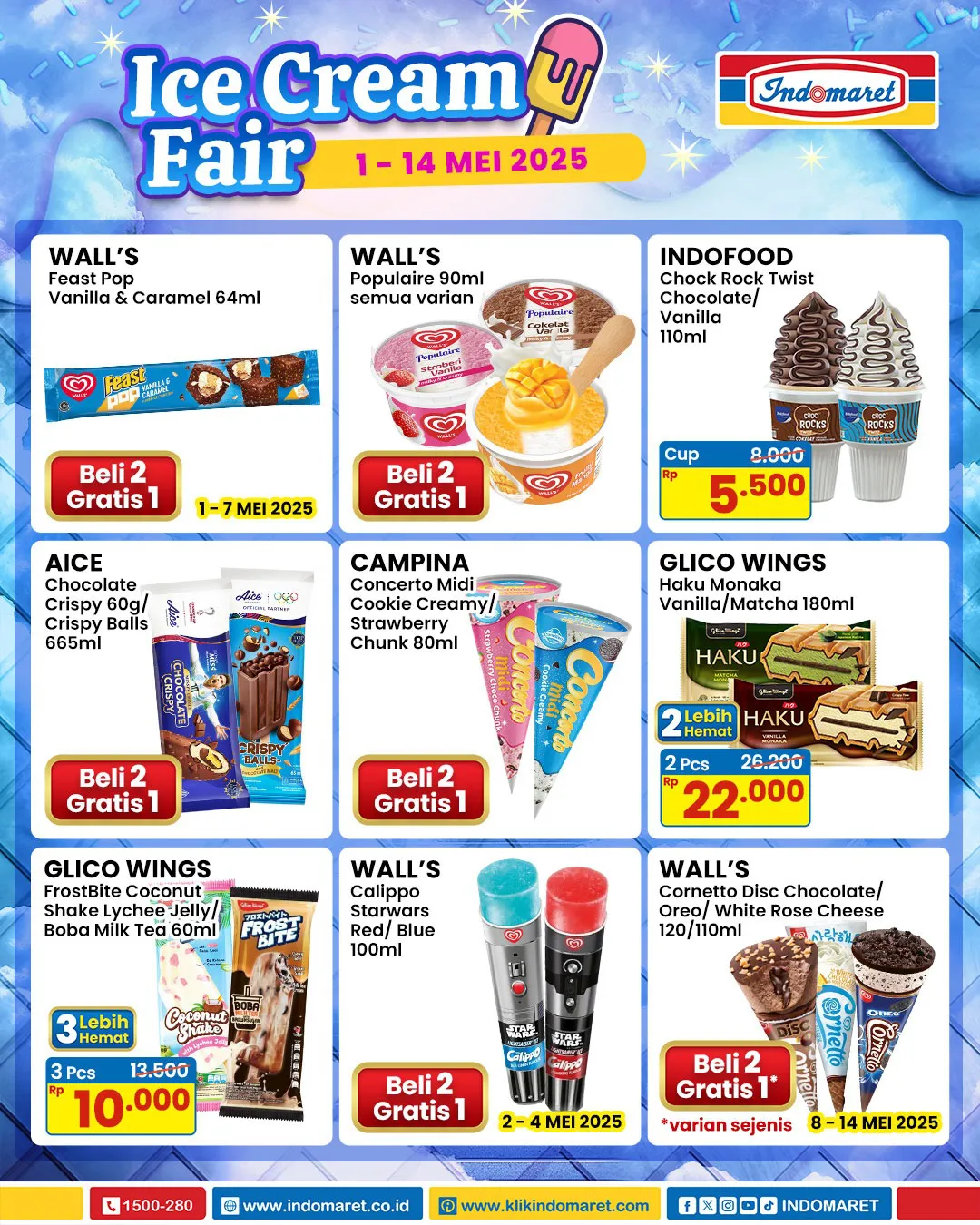 Promo Indomaret Ice Cream Fair Periode 1-14 Mei 2025