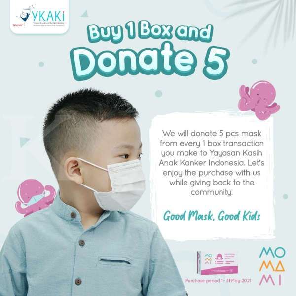 Momami Hadirkan Masker untuk Buah Hati Sekaligus Ajak Para Orang Tua untuk Berbagi