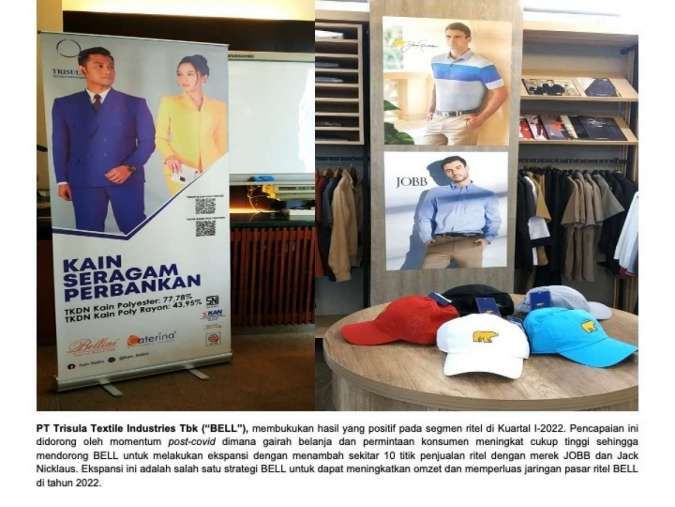 Trisula Textile Industries (BELL) Incar Laba Bersih Rp 12 Miliar di Tahun 2023