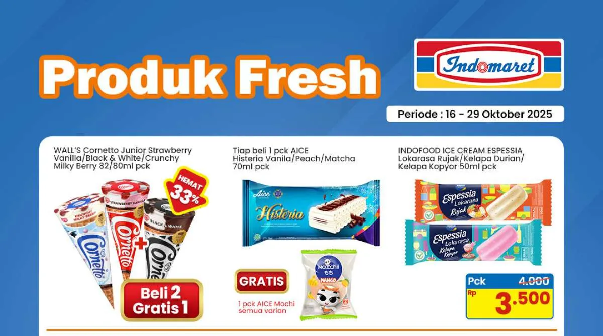 Promo Es Krim di Indomaret, Alfamart & Superindo Jelang Akhir Oktober 2025