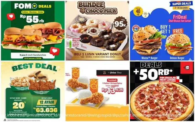 7 Promo Makanan Hari Ini 9 Januari 2026: McD hingga Pizza Hut Beri Diskon Spesial