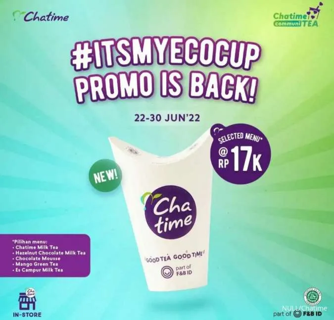 Promo Chatime Eco Cup