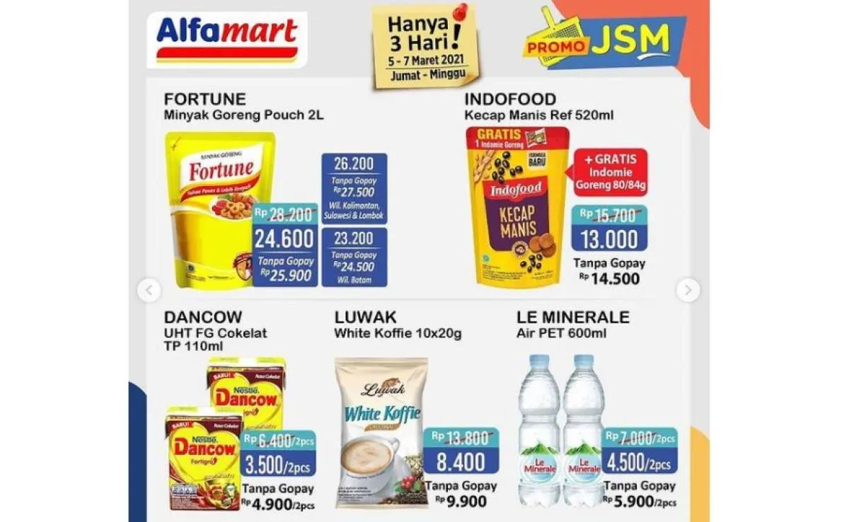  Promo Alfamart JSM, diskonan sepanjang akhir pekan 5-7 Maret 2021! 