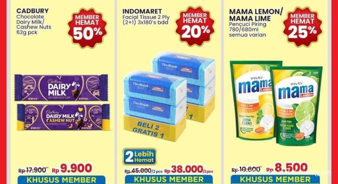 Promo Indomaret Weekend Paling Murah, Cadbury dan Mama Lemon Hemat Sampai 50%