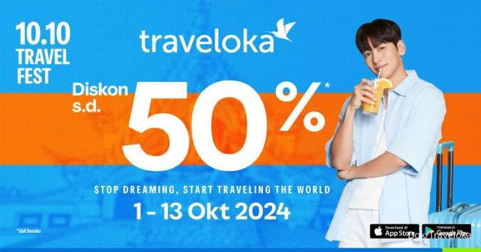 Ada Diskon hingga 50% di Traveloka 10.10 Travel Fest