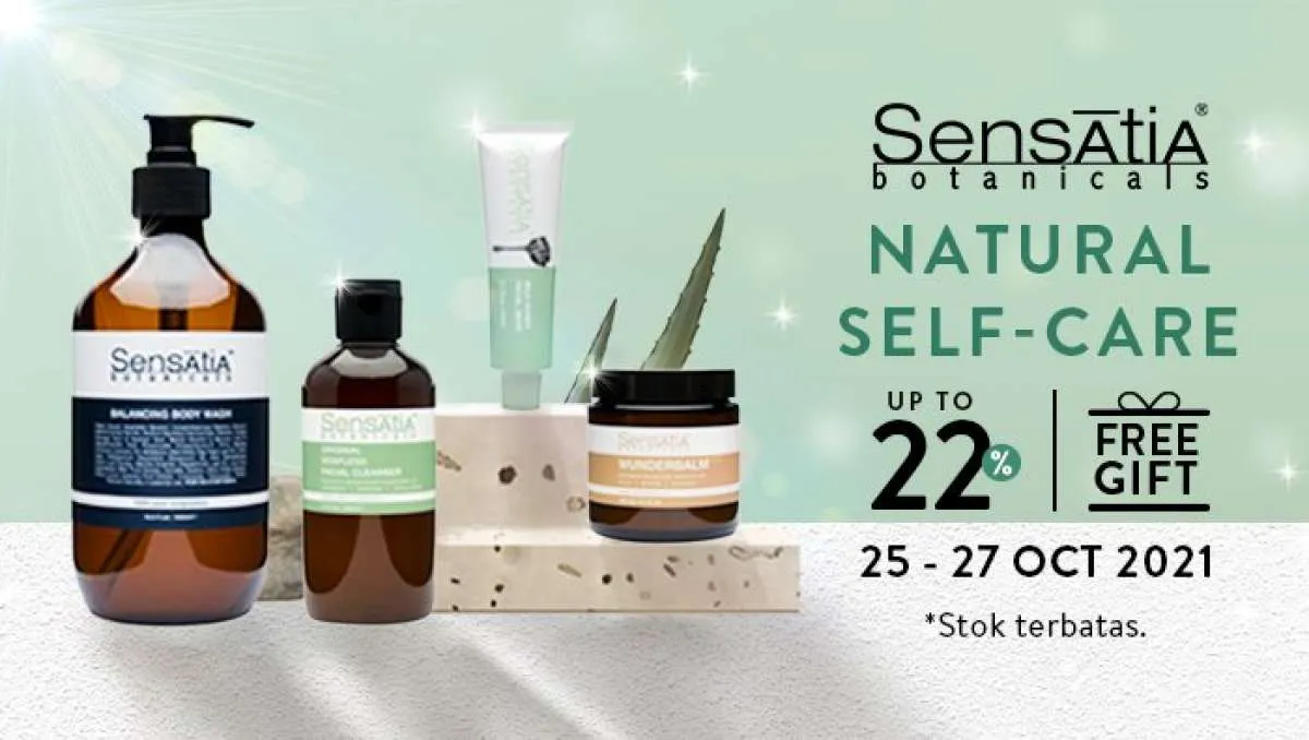 Promo Body Care Sensatia Botanicals, Nikmati Diskon s/d 22% + Free Gift + Voucher