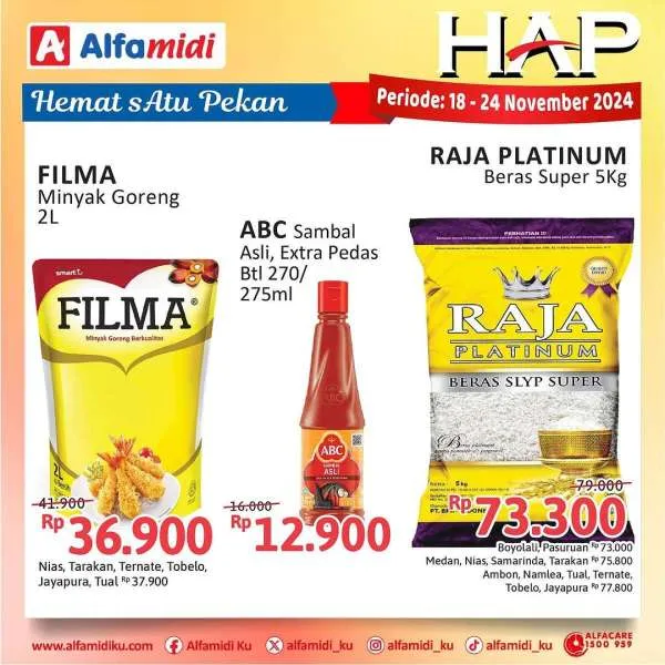 Promo Alfamidi Hemat Satu Pekan Periode 18-24 November 2024