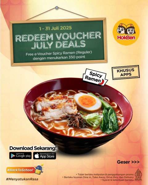 Promo HokBen Khusus di Aplikasi Bulan Juli 2025