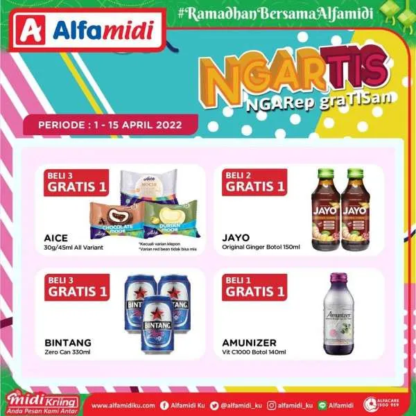Promo Alfamidi Ngartis (Ngarep Gratisan) Periode 1-15 April 2022