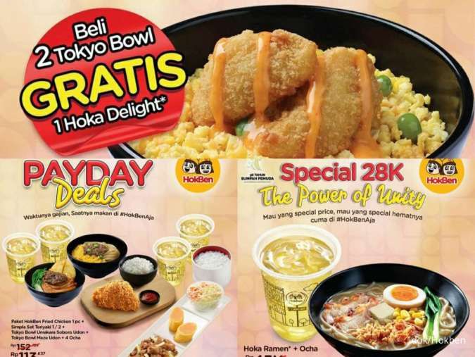 3 Promo Hokben Sumpah Pemuda 28-31 Oktober 2024, Ada Buy 2 Get 3