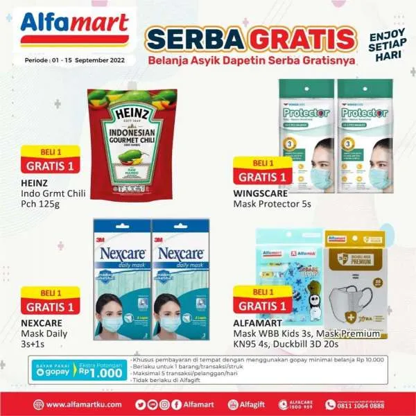 Promo Alfamart Serba Gratis Periode 1-15 September 2022