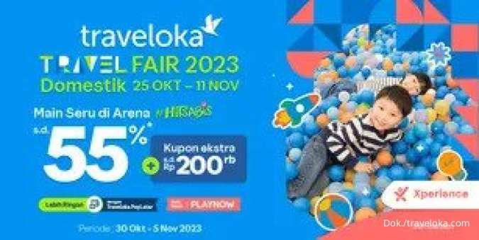 Promo Traveloka Travel Fair 2023, Diskon Main Seru di Playground hingga 55%