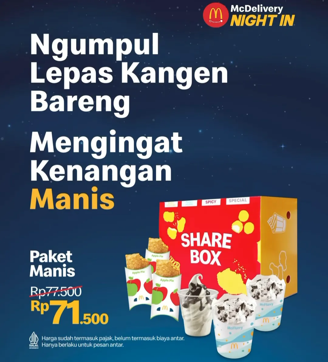 Promo McD McDelivery night in