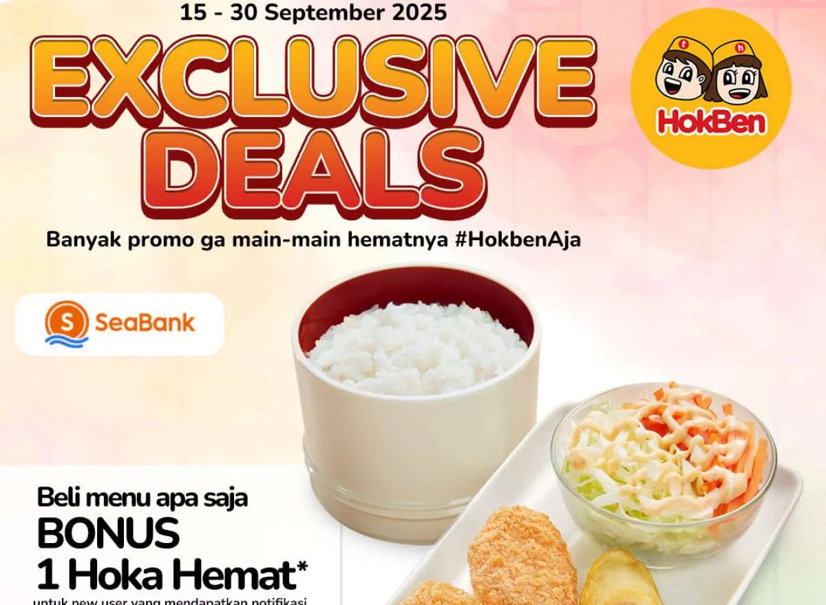 Promo HokBen dan SeaBank 15-30 September 2025, Bonus 1 Hoka Hemat