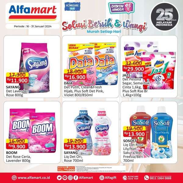 Promo Alfamart Deterjen Murah Rp 9.900 Mulai 16-31 Januari 2024