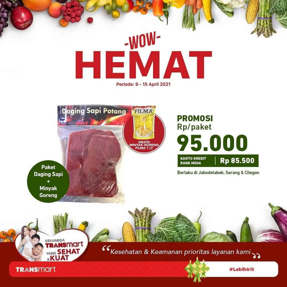 Ada penawaran Wow Hemat di promo Transmart Carrefour hari ini 14 April 2021!