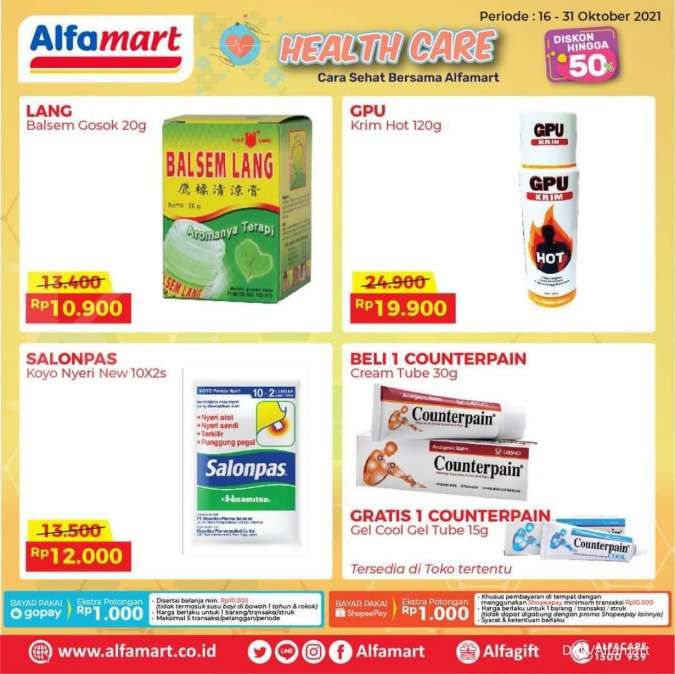 Promo Alfamart Health Care 16 Oktober-31 Oktober 2021