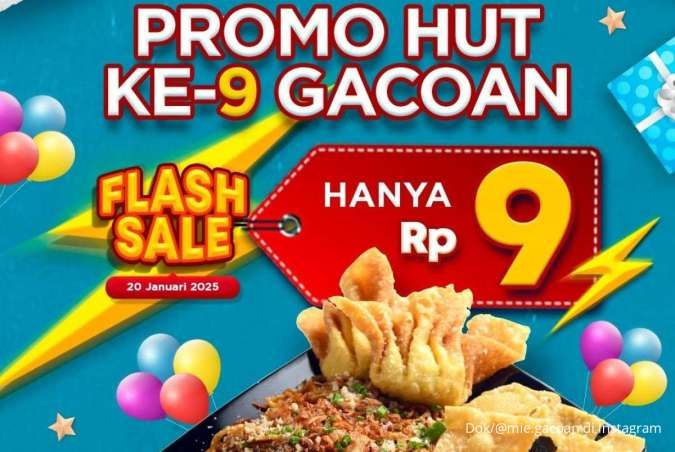 Promo HUT Mie Gacoan ke-9, Flash Sale Cuma Rp 9 Hanya Hari Ini 20 Januari 2025