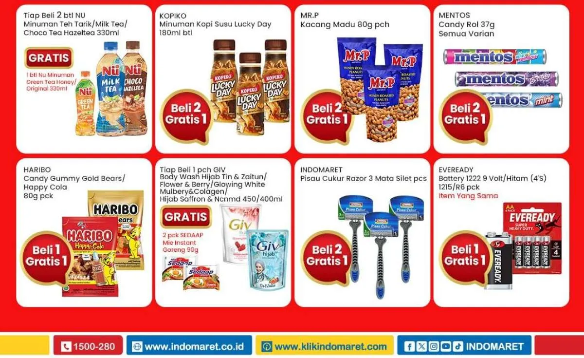 Promo Berhadiah Indomaret Juli 2024, Borong Camilan hingga Susu Beli 2 Gratis 1 