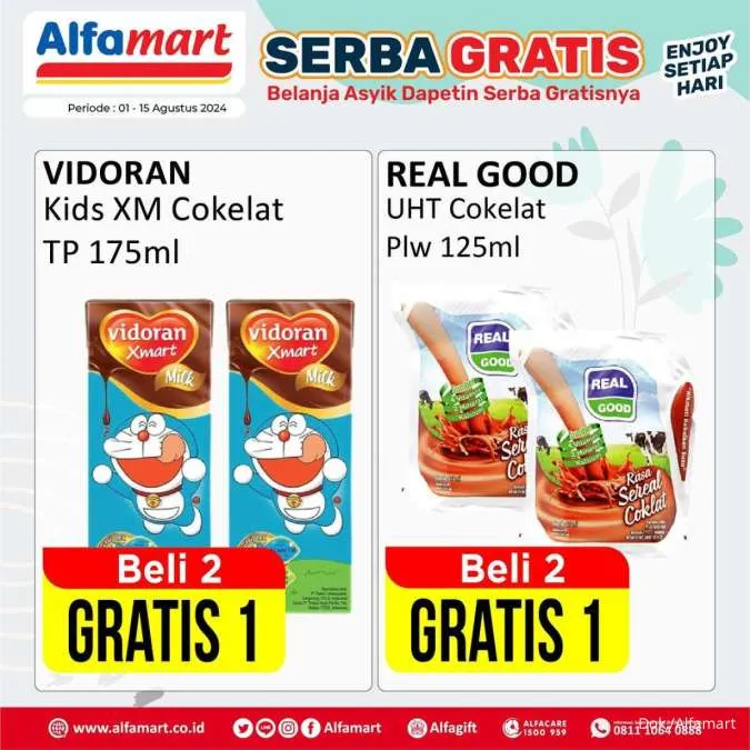 Promo Alfamart Serba Gratis Periode 1-15 Agustus 2024