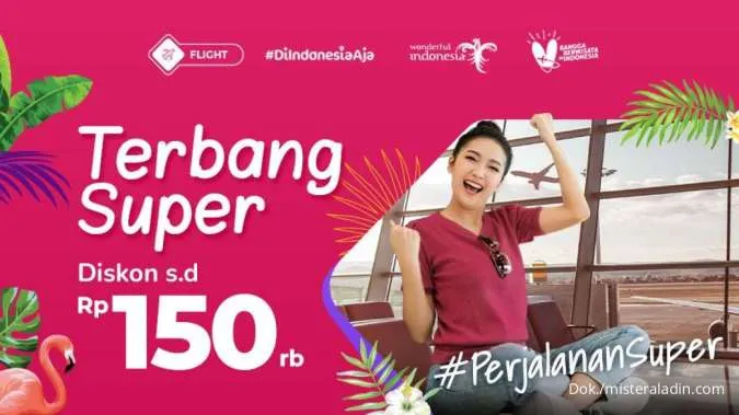 Promo Mister Aladin hingga 24 Juni 2023, Nikmati Diskon Tiket Pesawat Rp 150.000