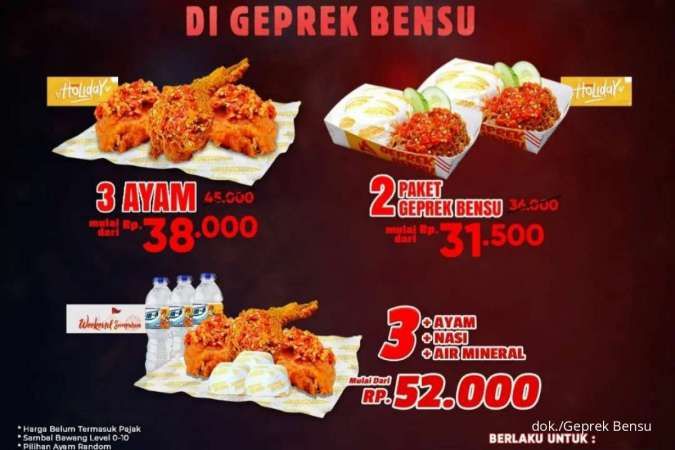 Promo Geprek Bensu 13-15 Mei 2022, Hadir 3 Varian Paket Weekend Harga Spesial