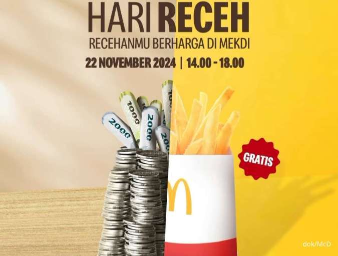 Hari Ini (22/11) Hari Receh McD Sediakan Promo Free Fries Tiap Pesan Menu Receh