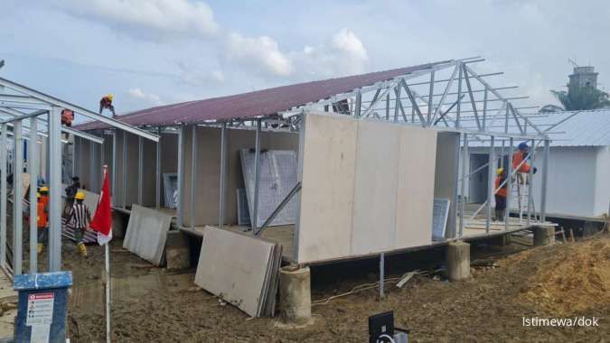 Mengebut Pembangunan Huntara di Sumatra