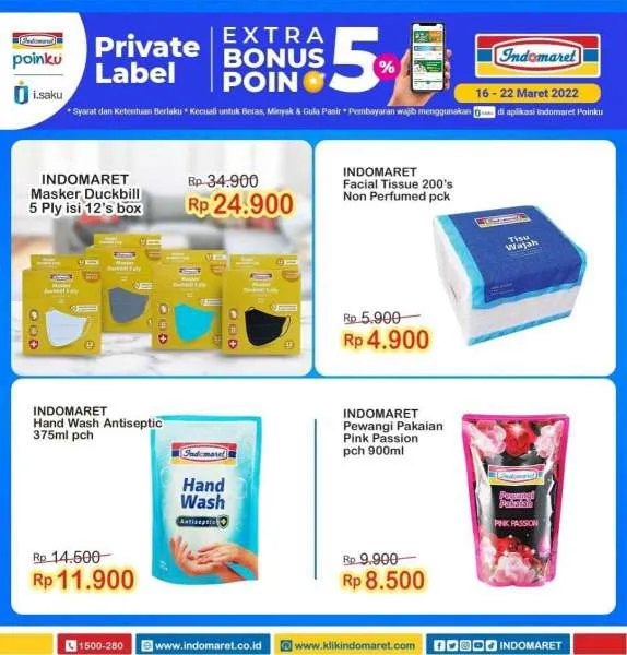 Promo Indomaret Super Hemat Periode 16-22 Maret 2022