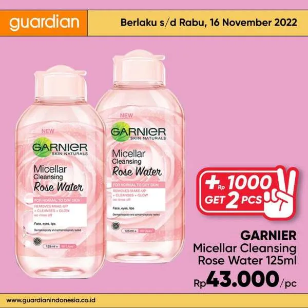 Promo Guardian +1000 Get 2 Pcs Periode 10-16 November 2022