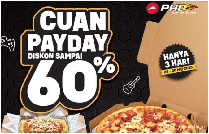 Siap Serbu! Promo PHD Cuma 3 Hari, 2 Pizza + 1 Pasta + 3 Drinks Diskon sampai 60%