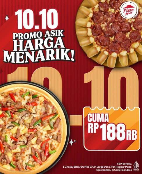 Promo 10.10 Makanan di Pizza Hut 10 Oktober 2024
