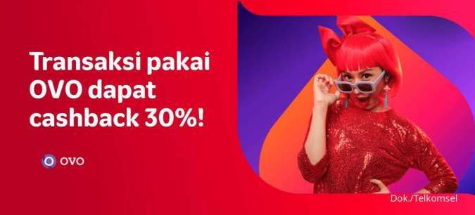 Promo Telkomsel Juli 2022, Beli Pulsa Pakai OVO Dapat Cashback 30%