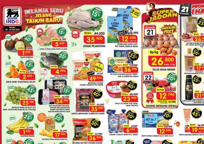 Promo JSM Superindo Weekend 20-22 Desember 2024, Es Krim dan Susu Diskon Sampai 40%