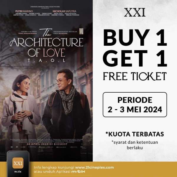 Promo Tiket Film The Architecture Of Love di XXI