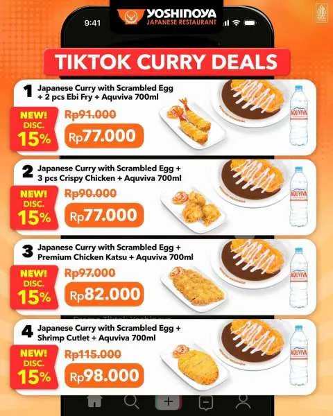 Promo Yoshinoya TikTok Curry Deals