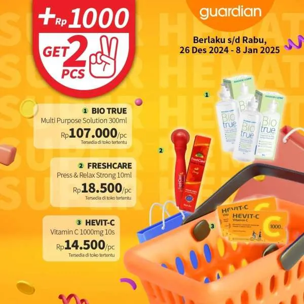 Promo Guardian Super Hemat Periode 26 Desember 2024-8 Januari 2025