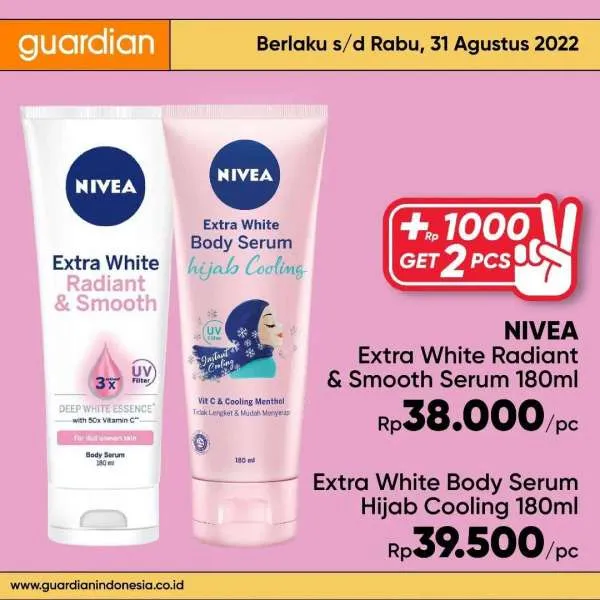 Promo Guardian +1000 Get 2 Pcs Periode 25-31 Agustus 2022
